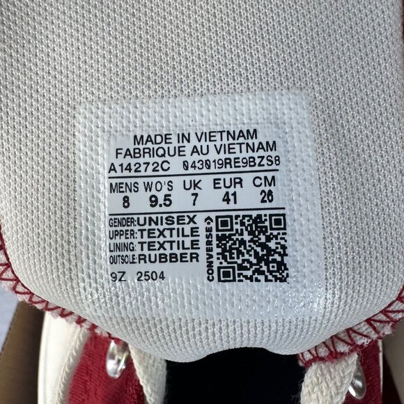 ❤️Converse Run Star Hike Platform Color Pop 9.5 Women Shoes Sneaker Red A14272C - Picture 10 of 11